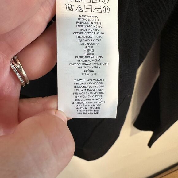 Michael Kors Black Wool Blend Mens Sweater Long Sleeve Crew Neck Size XXL - Picture 3 of 4